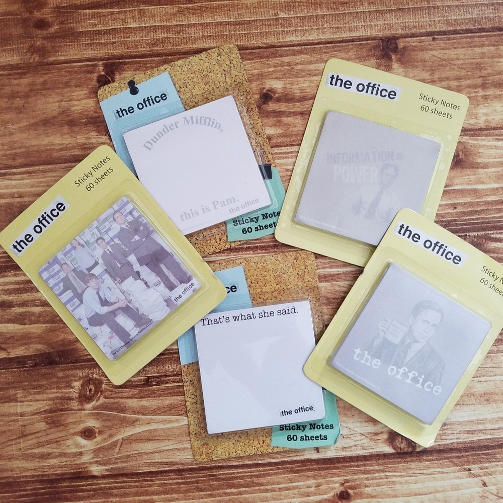 5 NBC The Office Sticky Notes Set Universal Michael Scott Dunder Mifflin